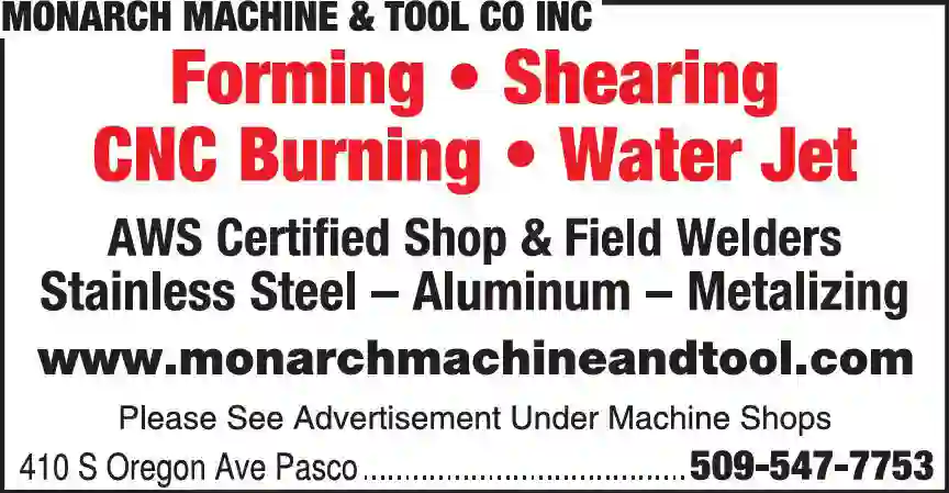Steel Distributors & Warehouses print ad for Monarch Machine & Tool Co Inc