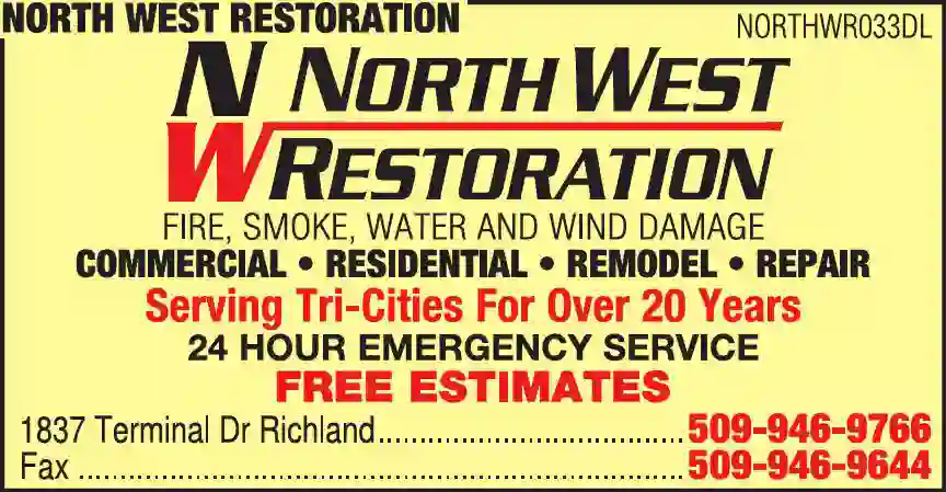 Water & Fire Damage Restoration print ad for North West Restoration