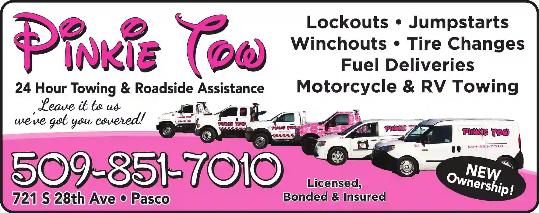 Towing - Automotive print ad for Pinkie Tow