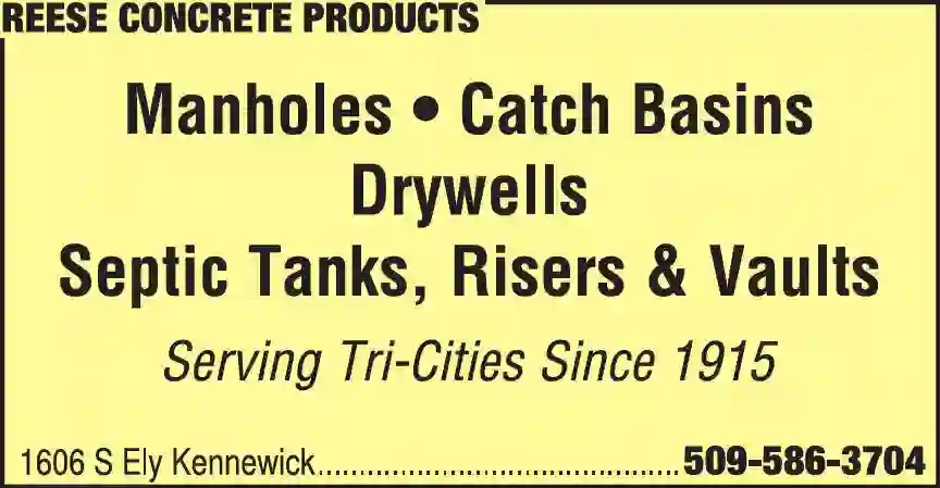 Concrete Products print ad for Reese Concrete Products