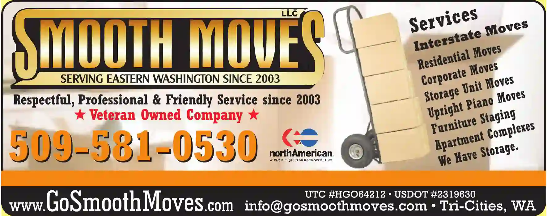 Movers print ad for Smooth Moves LLC