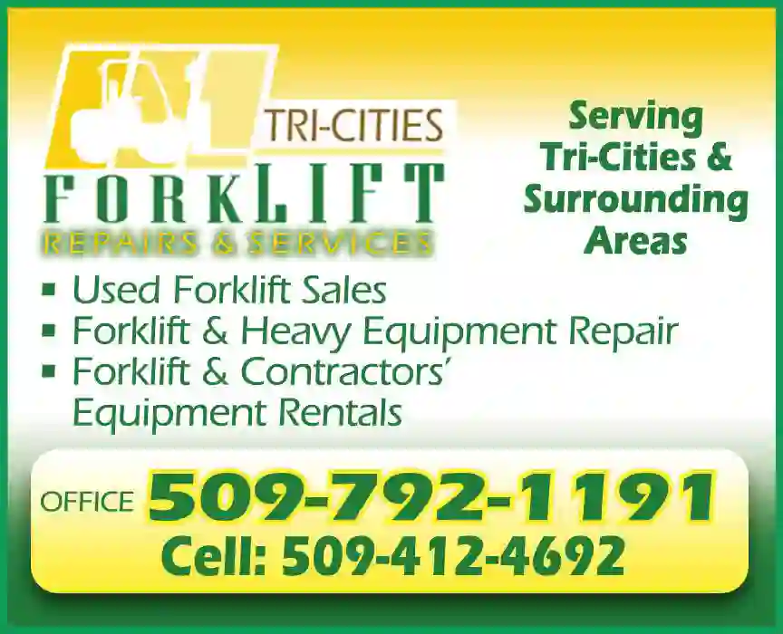 Forklifts print ad for Tri-Cities Forklift Repairs & Services