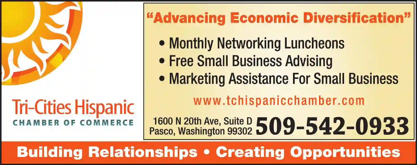 Chambers of Commerce print ad for Tri-Cities Hispanic Chamber Of Commerce