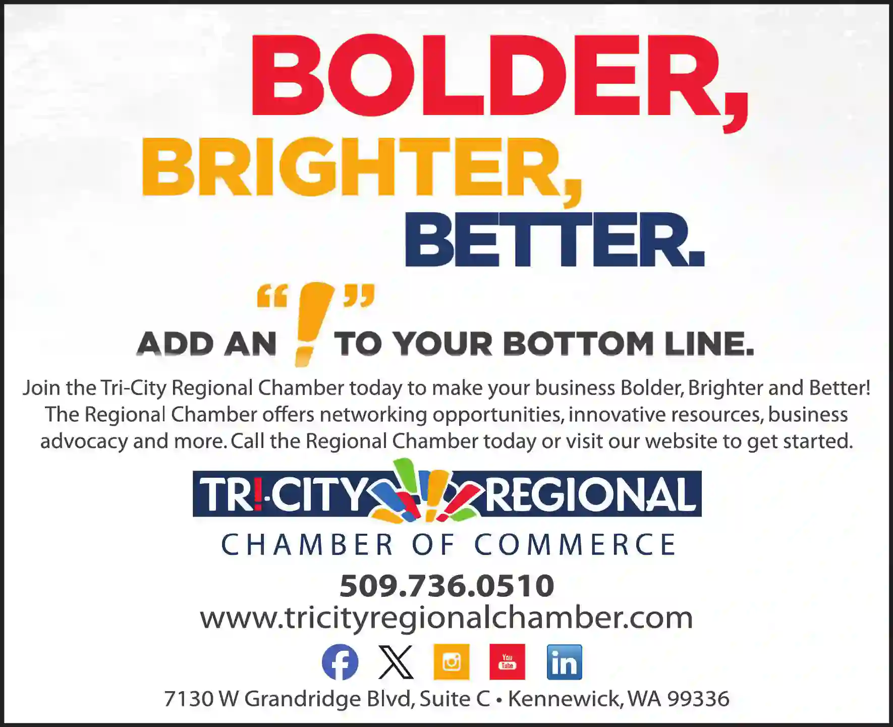 Chambers of Commerce print ad for Tri-City Regional Chamber Of Commerce