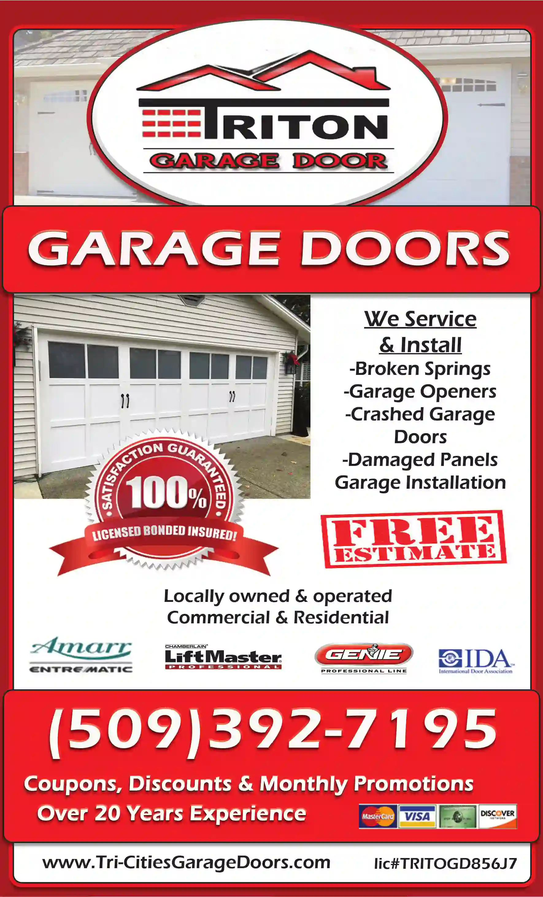 Garage Doors & Openers print ad for Triton Garage Door