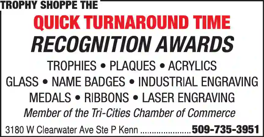 Engravers - Metal, Plastics, Wood, Etc print ad for Trophy Shoppe The