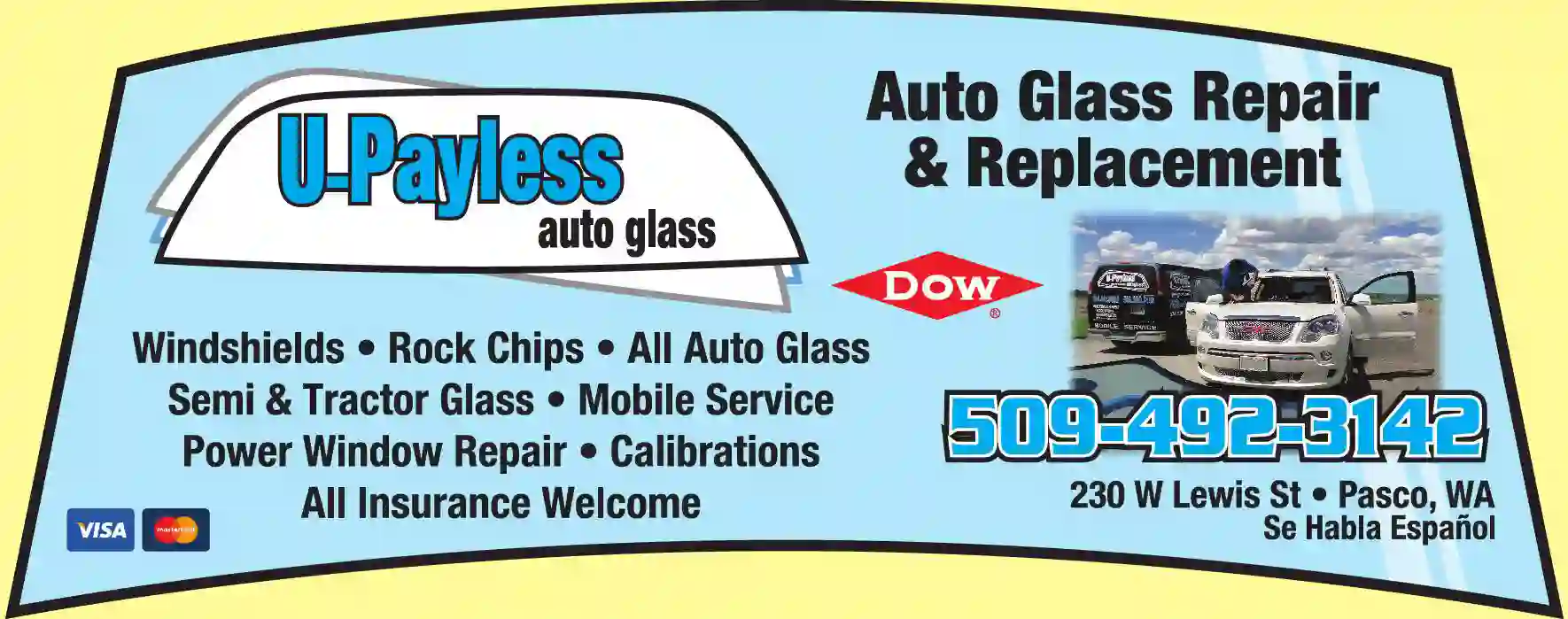 Glass - Automotive print ad for U Payless Auto Glass