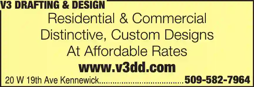 Drafting Service print ad for V3 Drafting & Design