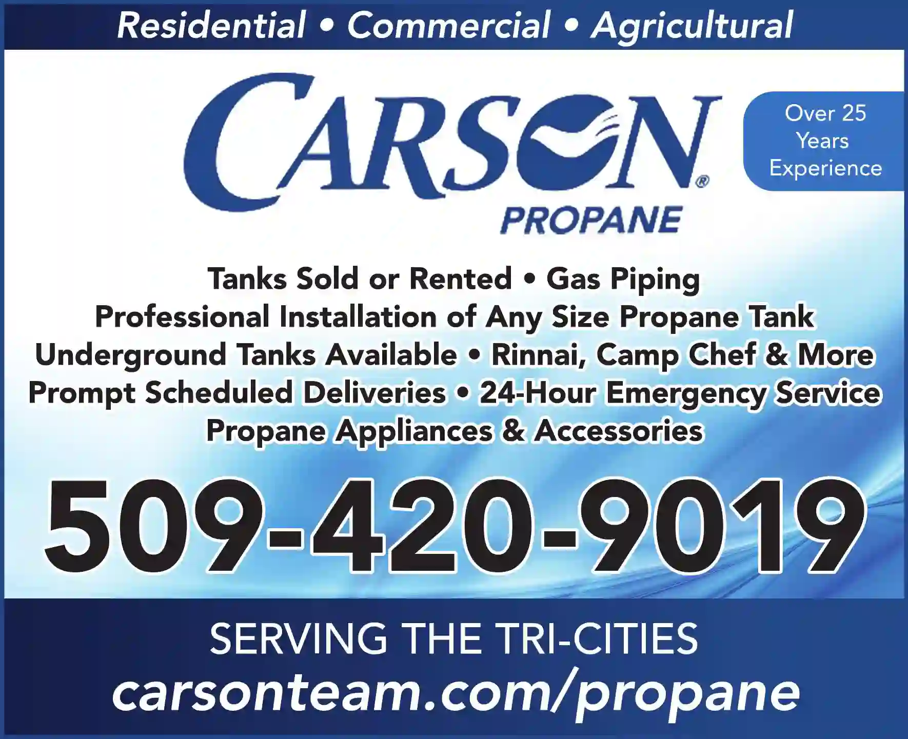 Propane print ad for Carson Propane