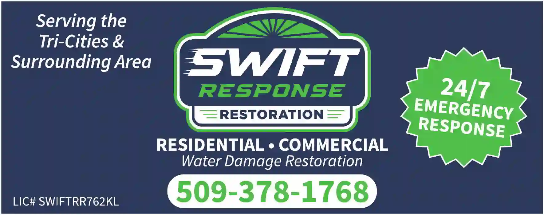 Flood Damage Restoration print ad for Swift Response Restoration LLC