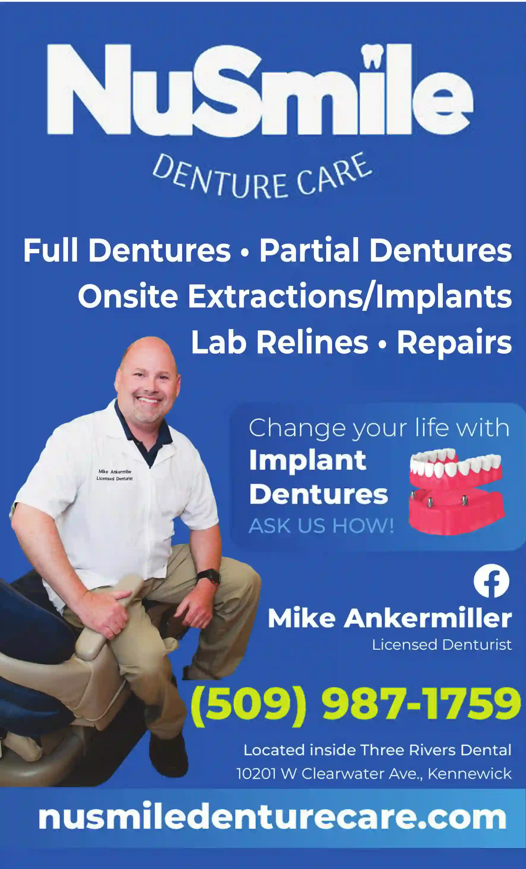 Dentists - Dentures print ad for NuSmile Denture Care