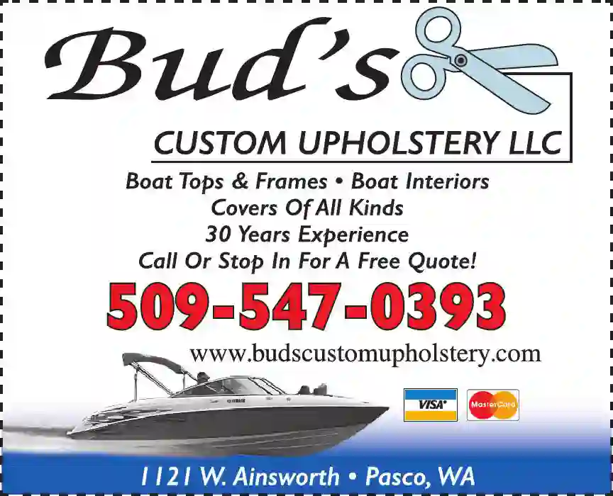 Boat Covers, Tops & Upholstery print ad for Bud's Custom Upholstery LLC