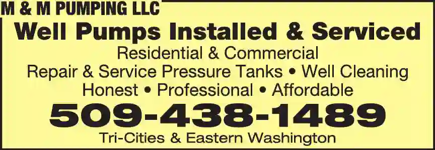 Pumps - Service & Repair print ad for M & M Pumping LLC