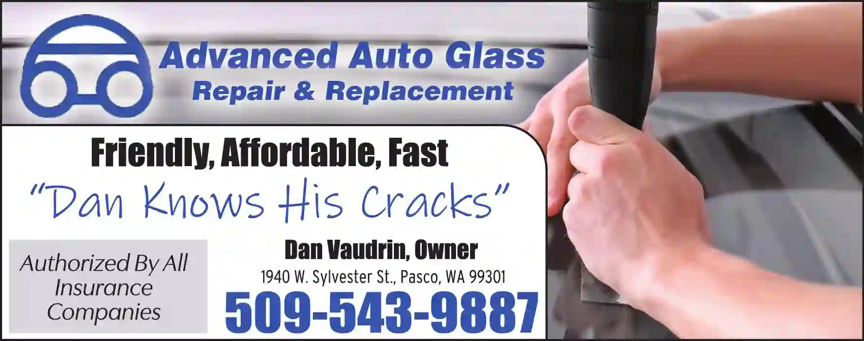 Glass - Automotive print ad for Advanced Auto Glass Repair & Replacement