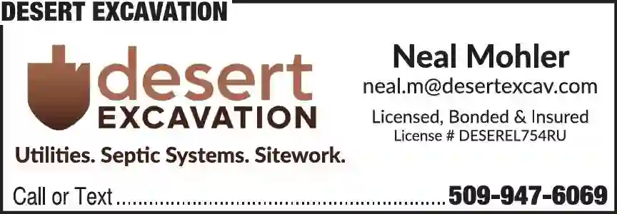 Excavating Contractors print ad for Desert Excavation