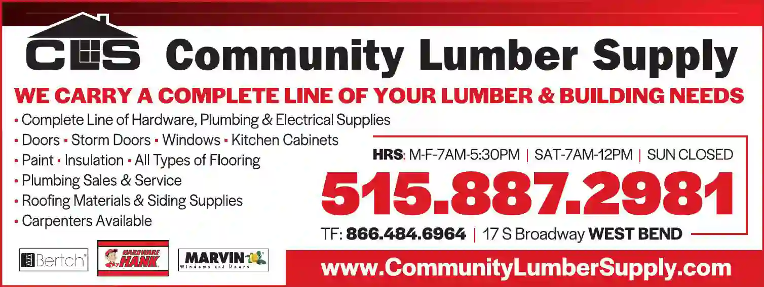 Lumber - Retail print ad for Community Lumber Supply Inc