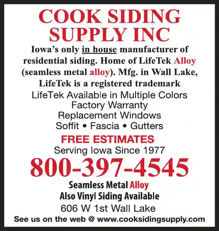 Windows print ad for Cook Siding Supply Inc