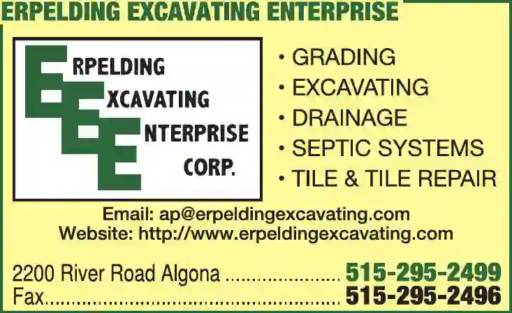 Excavating Contractors print ad for Erpelding Excavating Enterprise