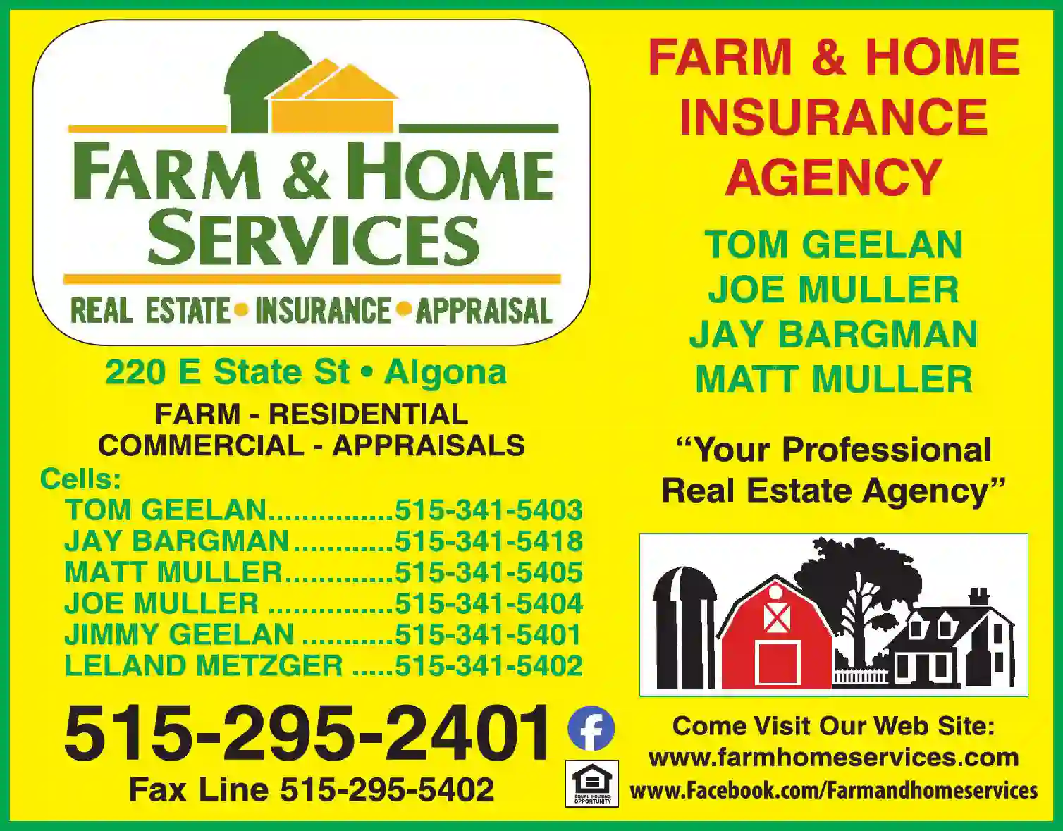 Real Estate print ad for Farm & Home Real Estate