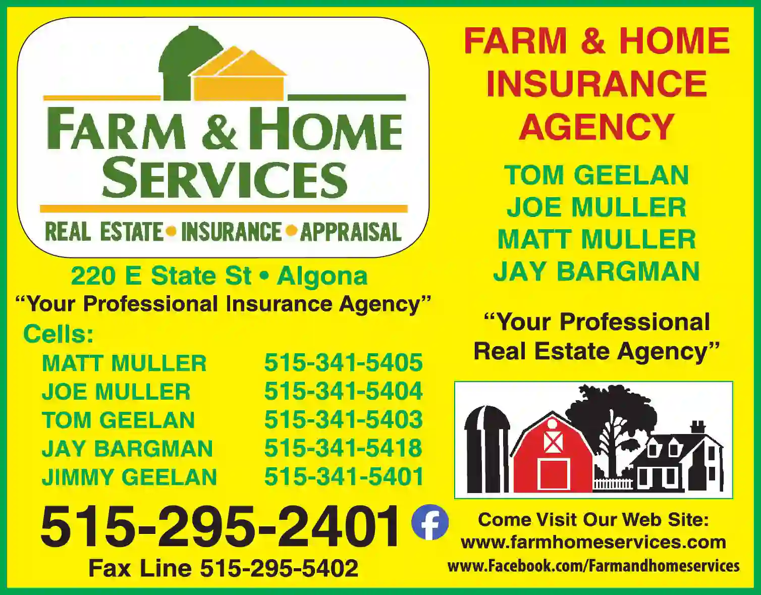 Insurance print ad for Farm & Home Services