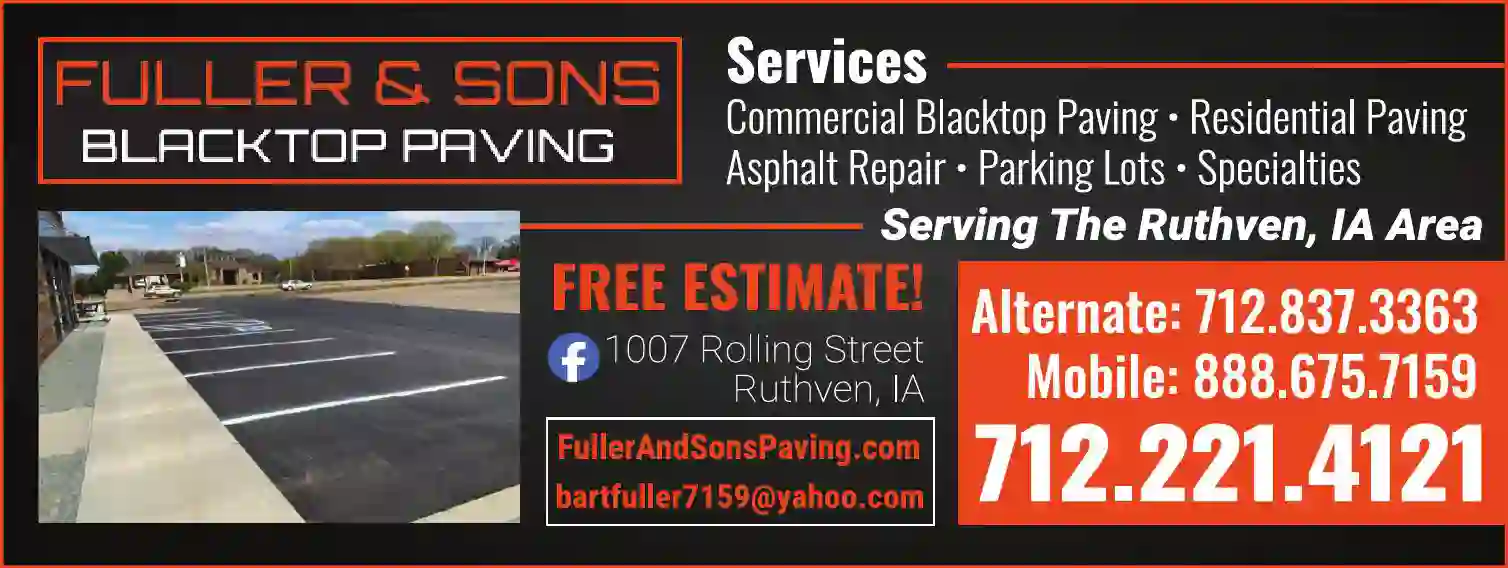 Asphalt Products print ad for Fuller & Sons Blacktop Paving