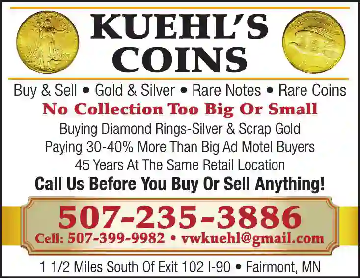 Coin Dealers Supplies, Etc. print ad for Kuehl's Coin Exchange
