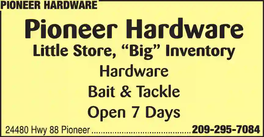 Hardware - Retail print ad for Pioneer Hardware