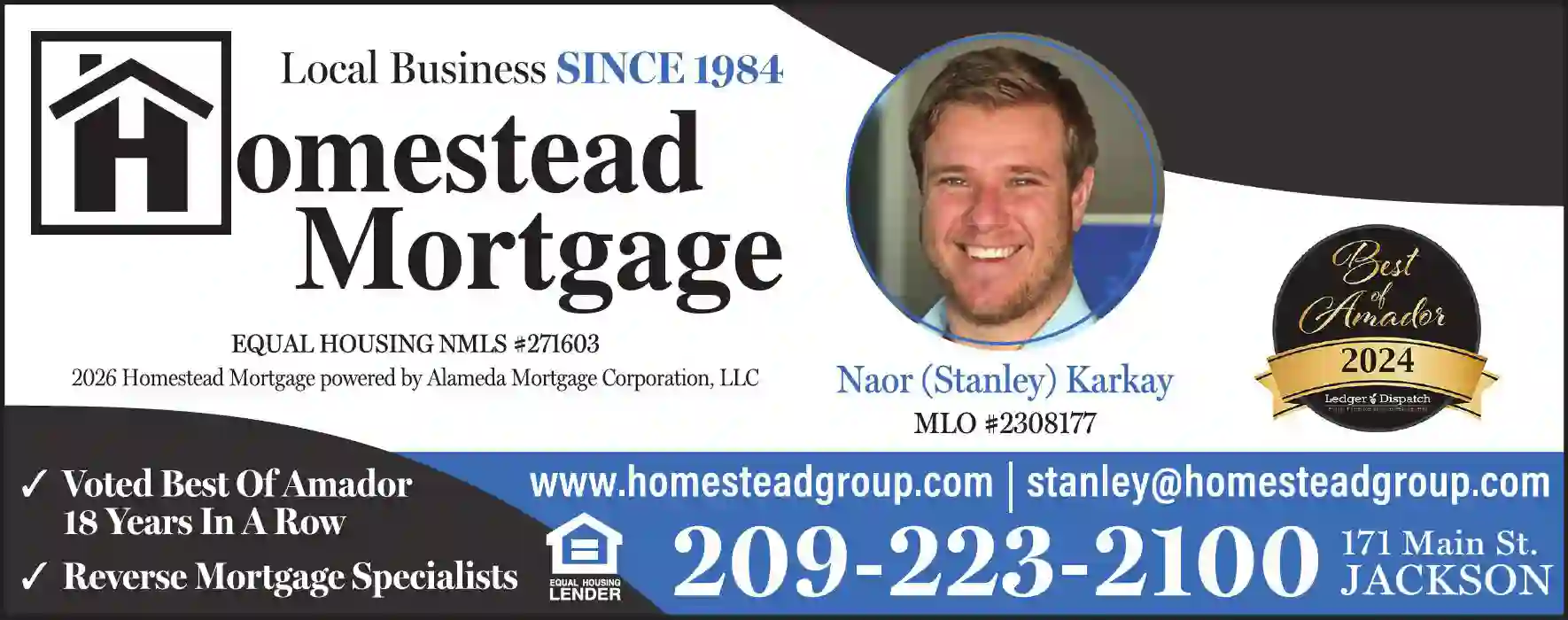 Reverse Mortgages print ad for Homestead Mortgage