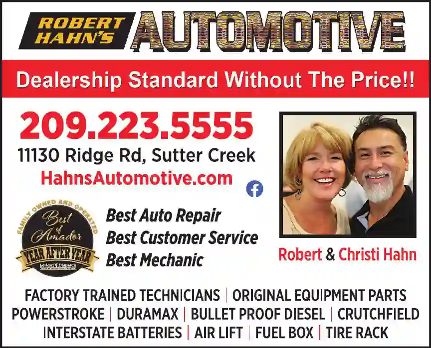 Auto Repair & Service print ad for Robert Hahn's Automotive
