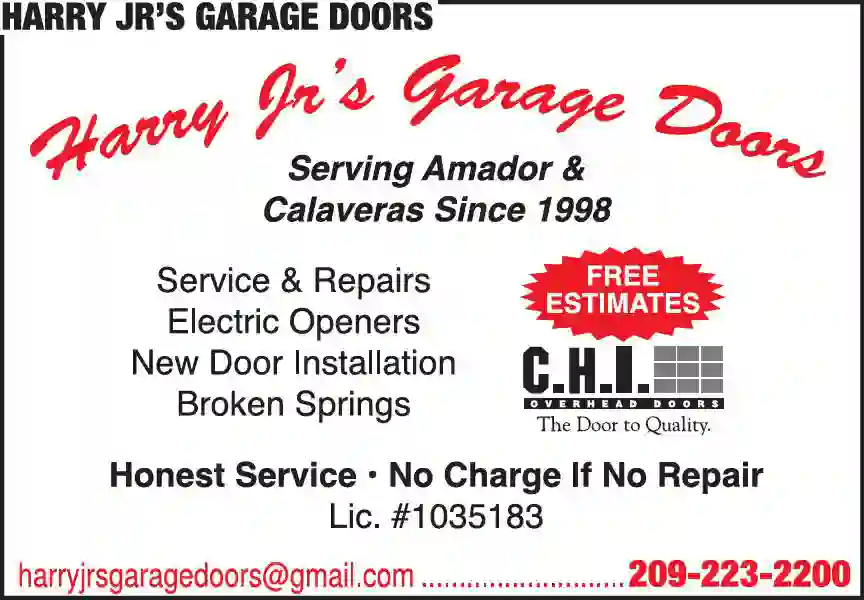 Garage Doors & Openers print ad for Harry JR's Garage Doors