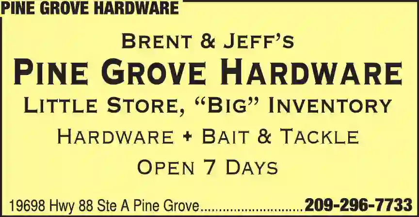 Hardware - Retail print ad for Pine Grove Hardware