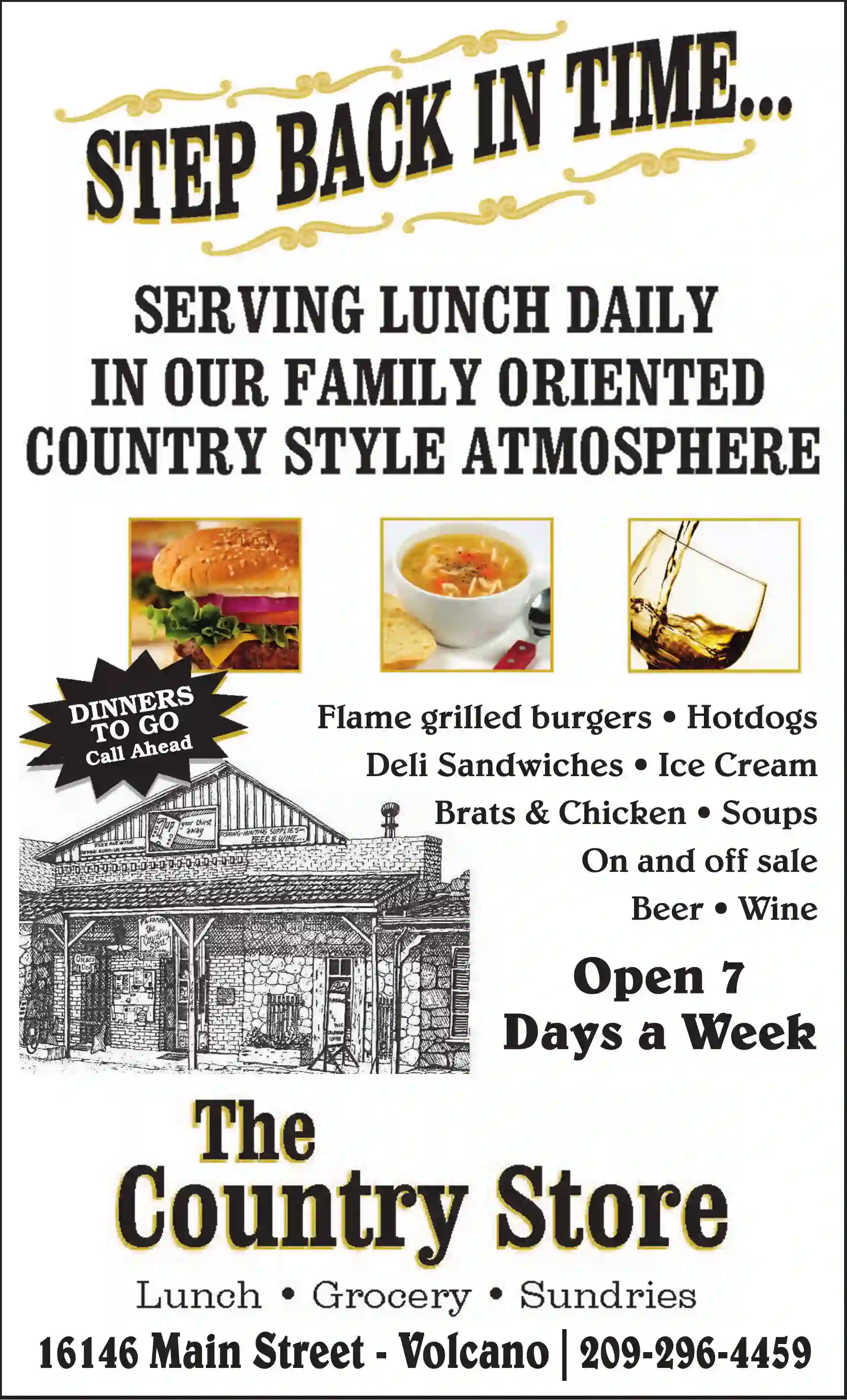 Restaurants print ad for Sizemore Country Store