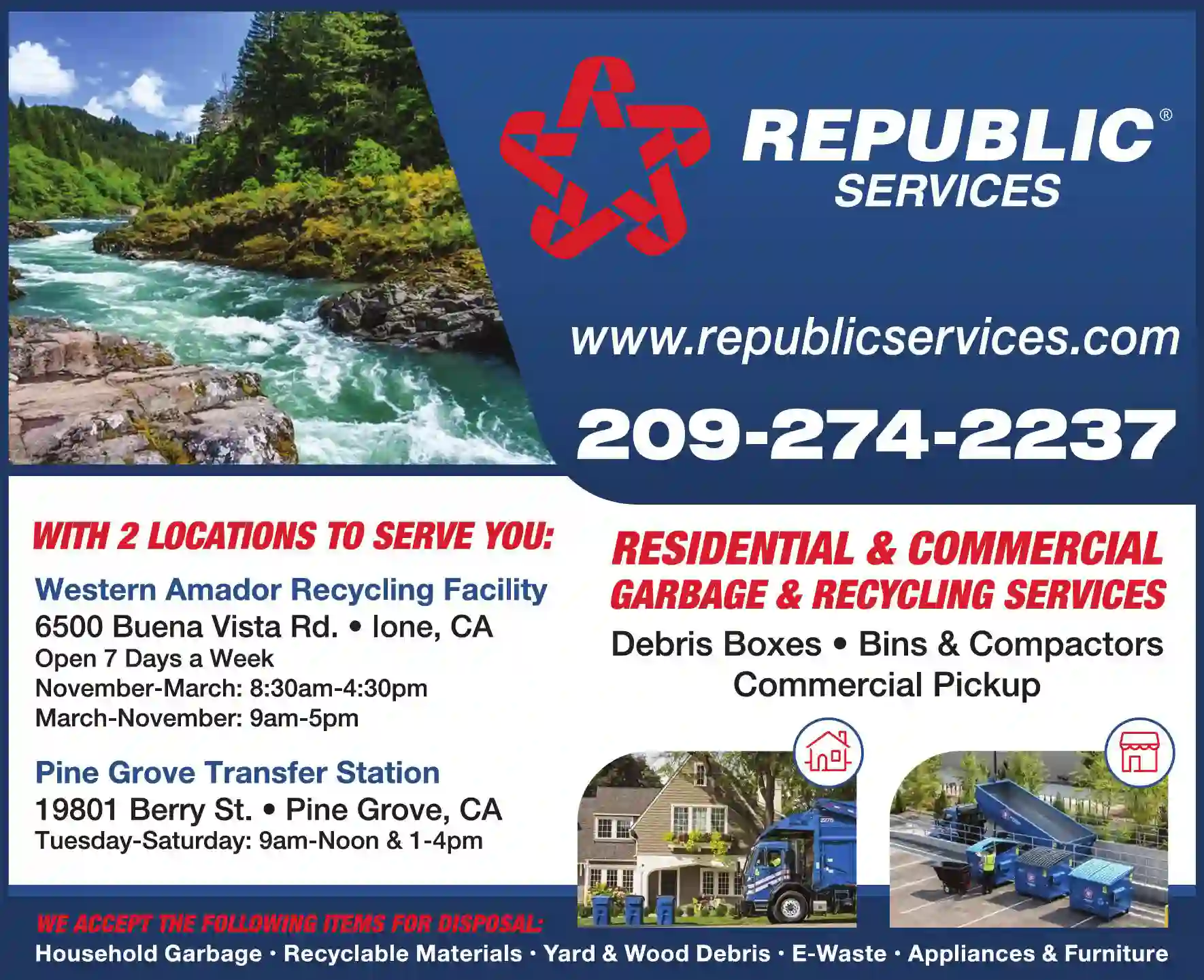 Garbage & Rubbish Collection print ad for Republic Services