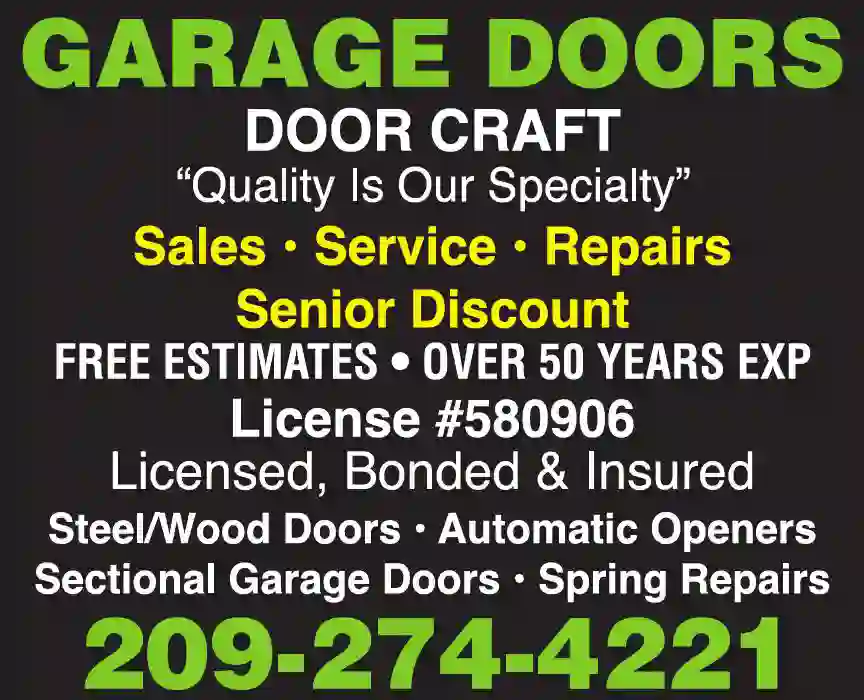 Garage Doors & Openers print ad for Door Craft