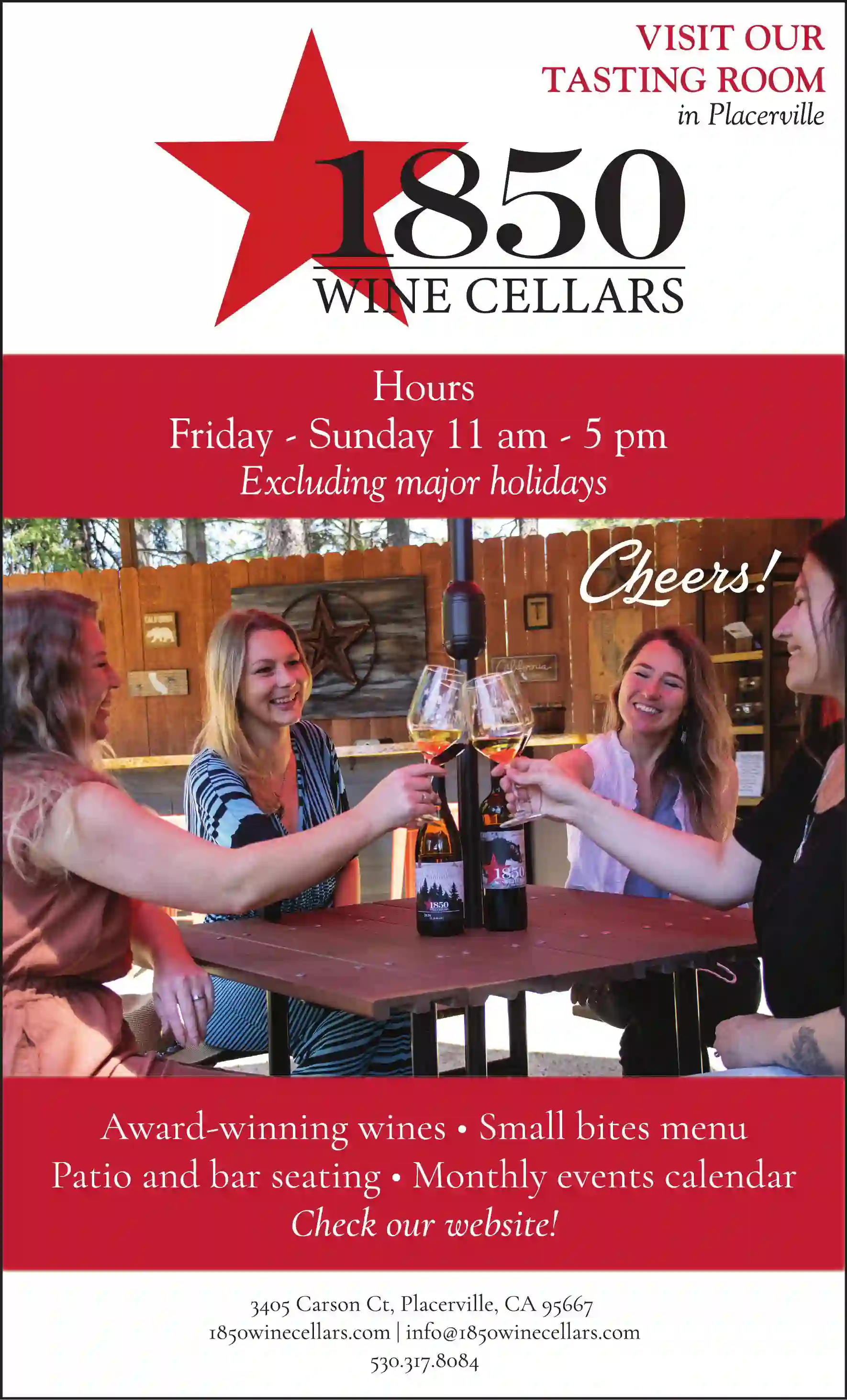 Wineries print ad for 1850 Wine Cellars
