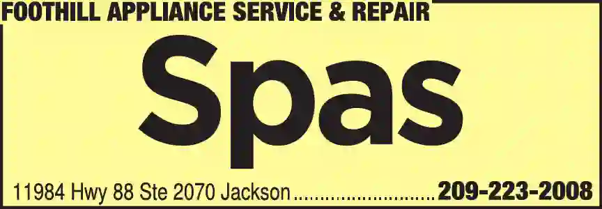 Hot Tubs & Spas print ad for Foothill Appliance Service & Repair
