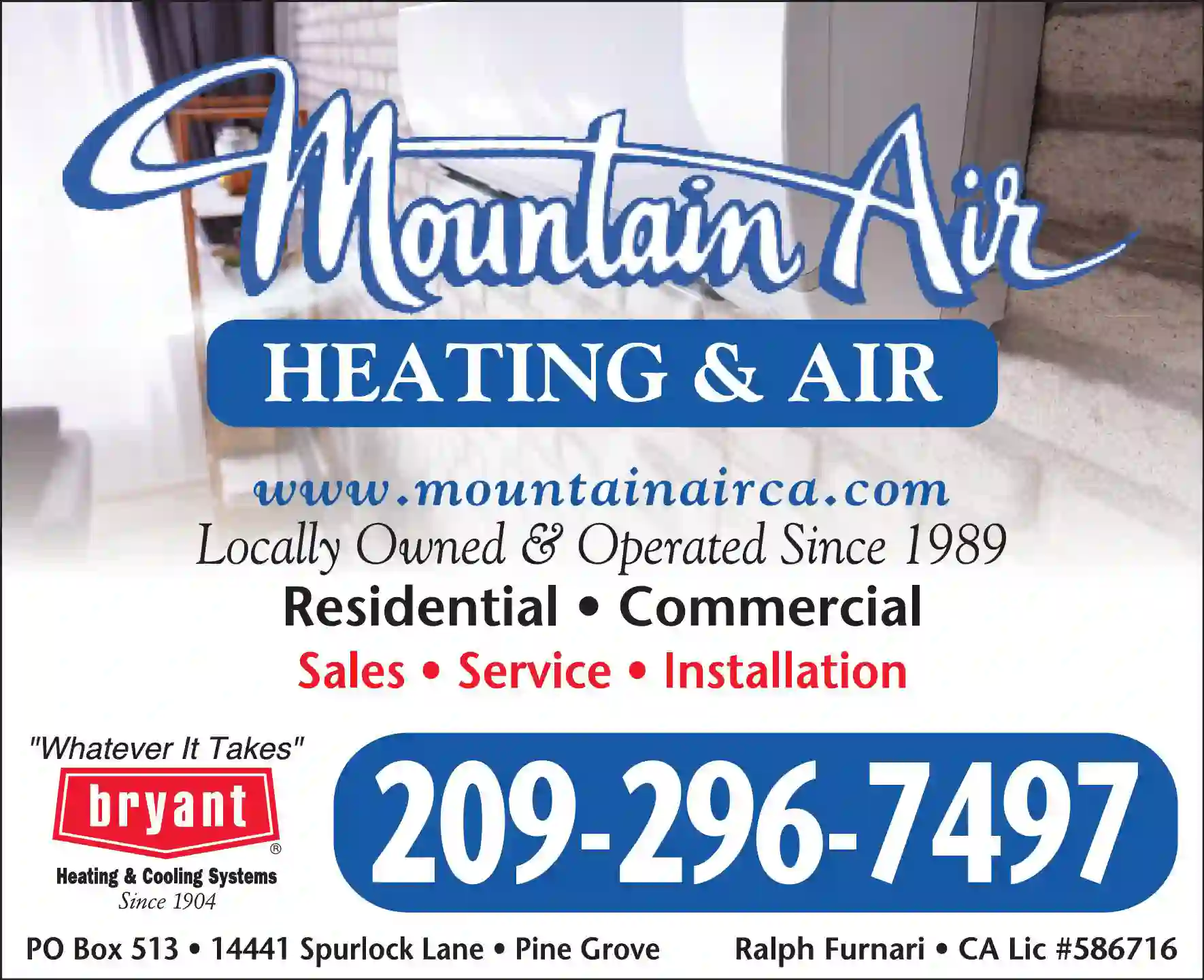 Air Conditioning - Contractors print ad for Mountain Air Heating & Air