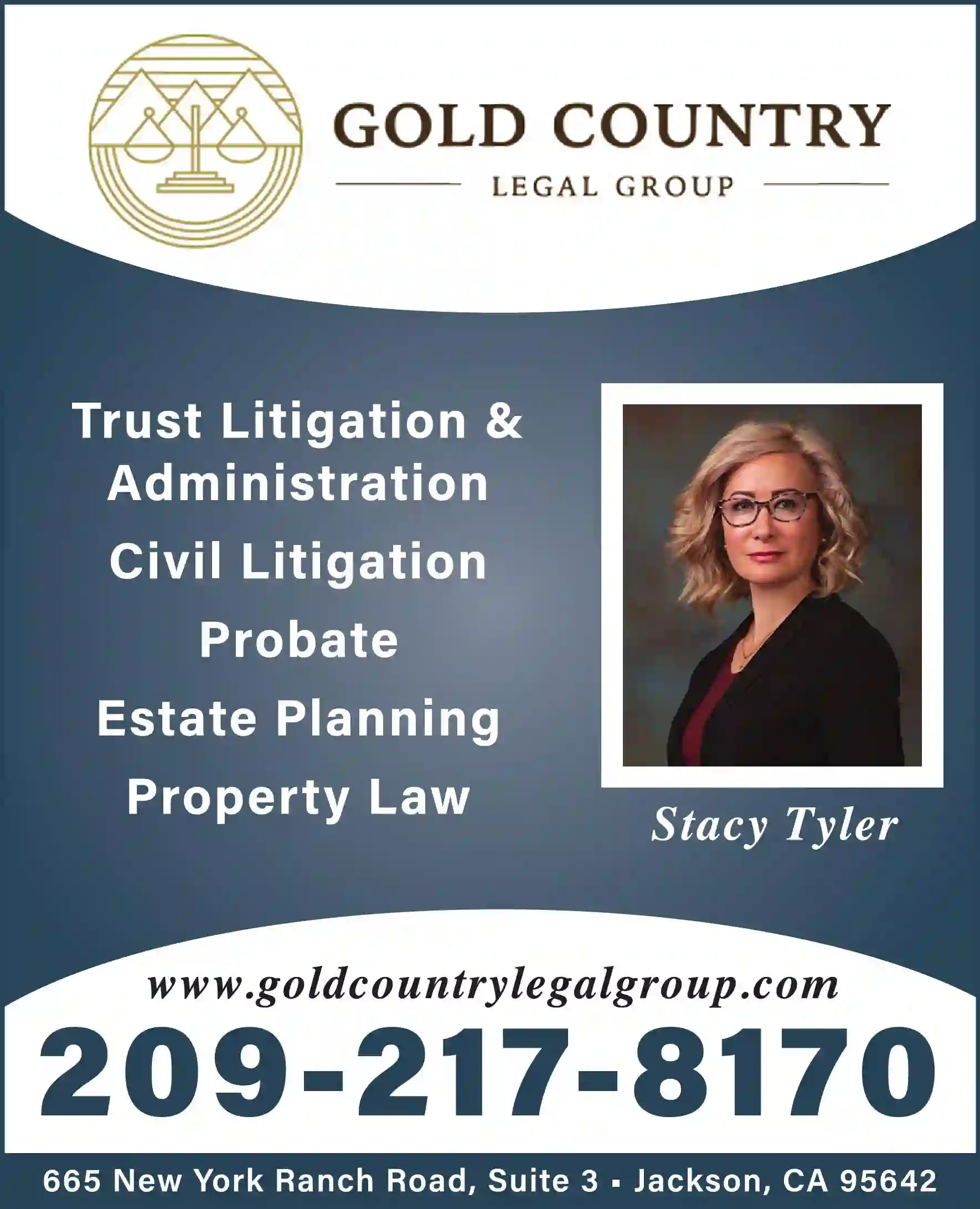 Attorneys print ad for Gold Country Legal Group