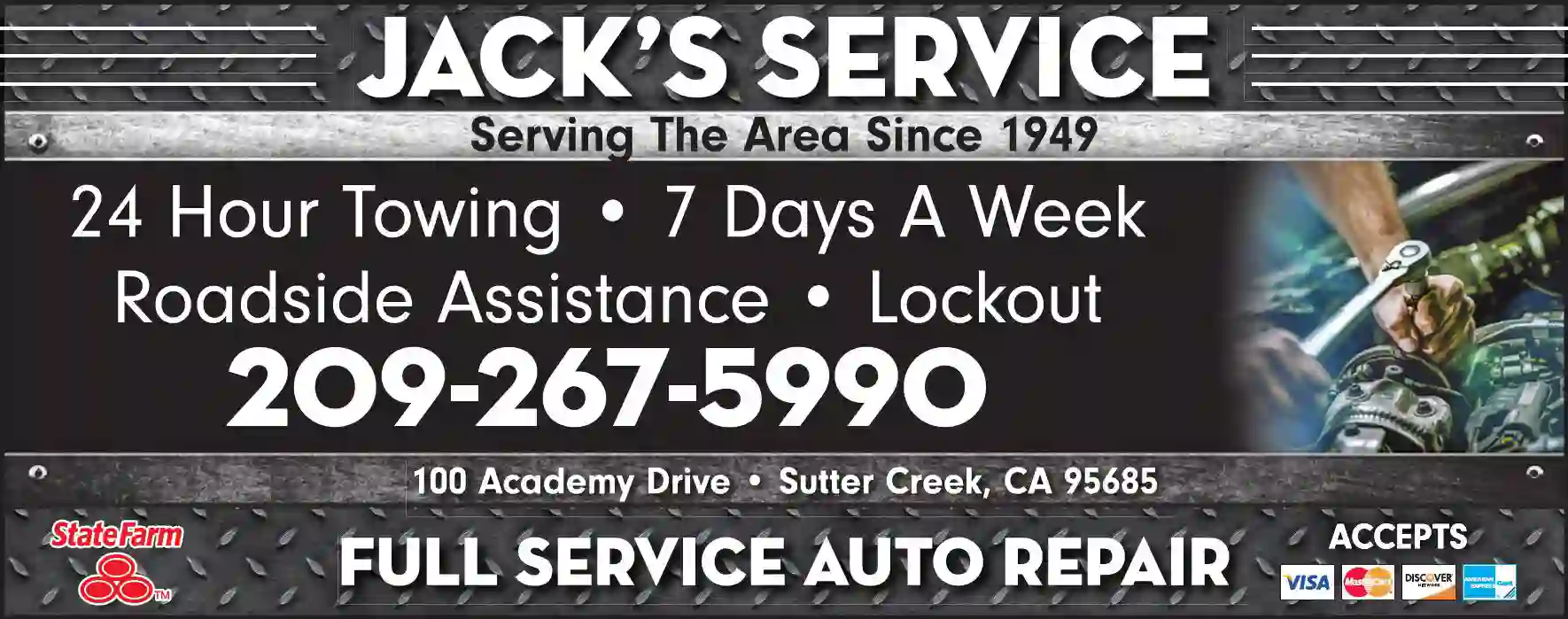 Auto Repair & Service print ad for Jack's Service