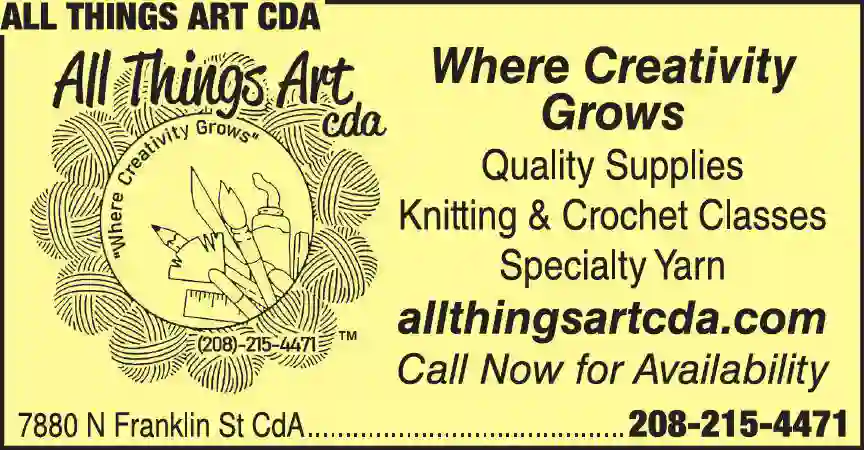 Yarn - Retail print ad for All Things Art CDA