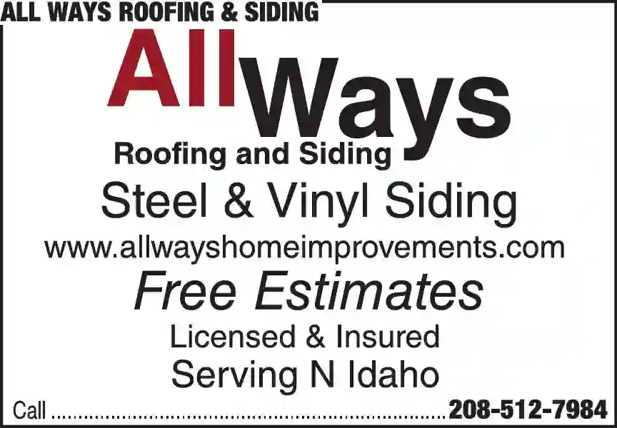 Siding Contractors print ad for All Ways Roofing & Siding