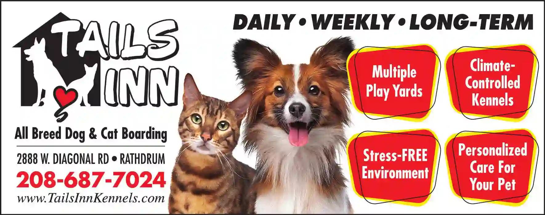 Dog Day Care print ad for Tails Inn