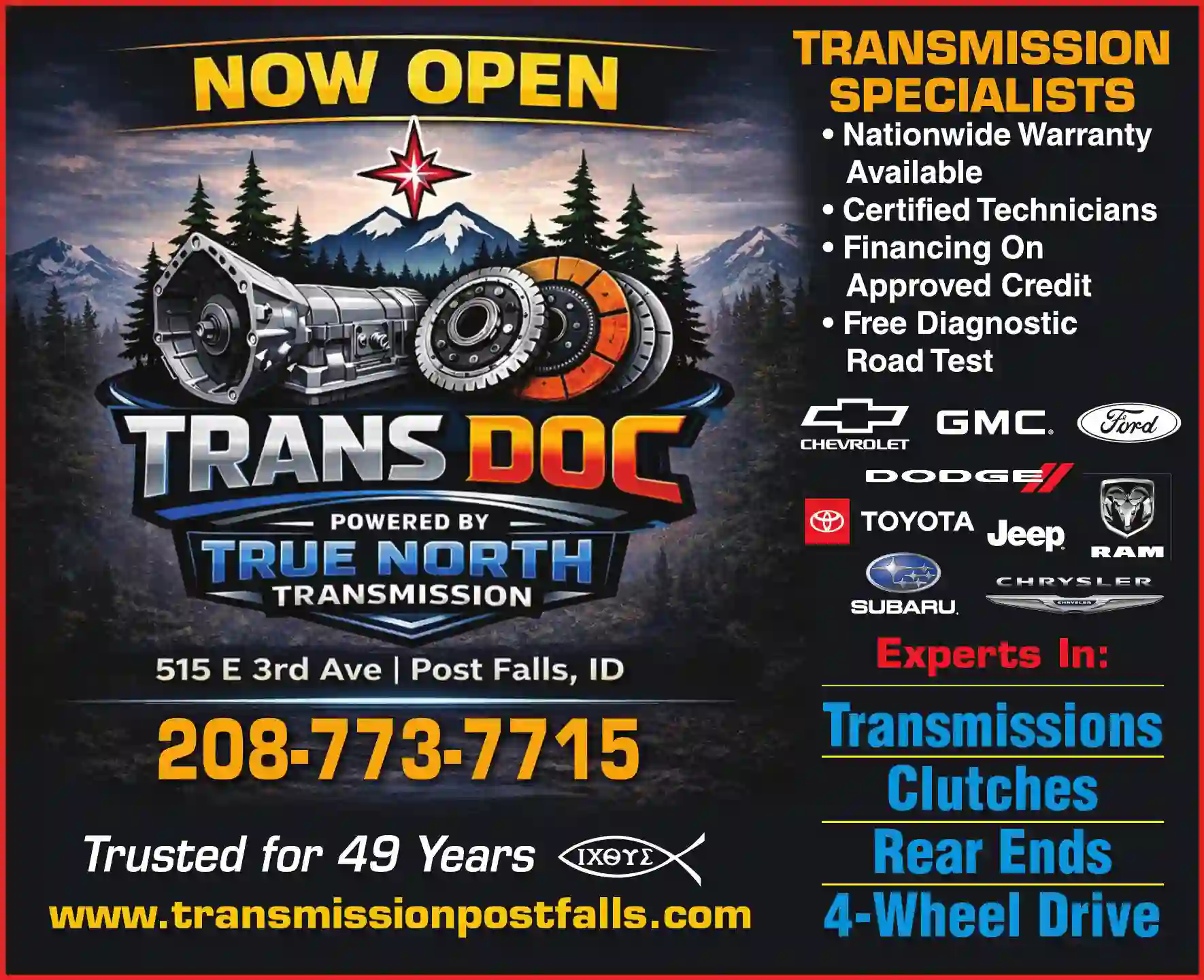 Auto Repair & Service print ad for Trans-Doc