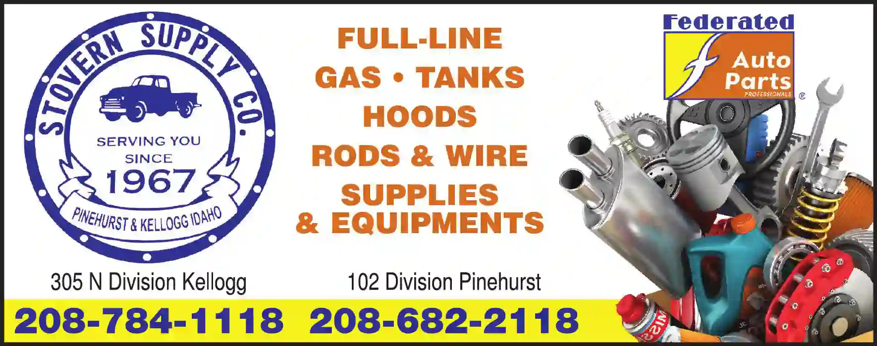 Welding Equipment & Supplies print ad for Stovern Supply Company