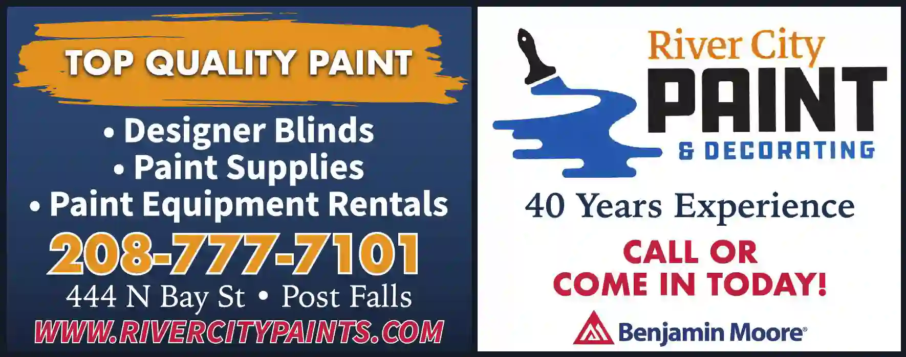 Paint - Retail print ad for River City Paint & Decorating