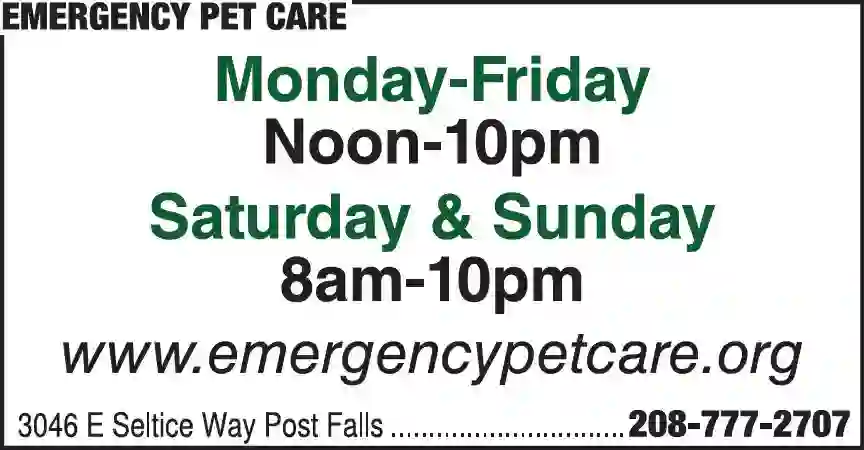 Veterinarians & Hospitals print ad for Emergency Pet Care