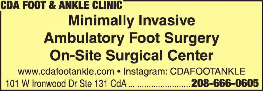 Physicians & Surgeons MD & DO - Podiatric (DPM) print ad for CDA Foot & Ankle Clinic