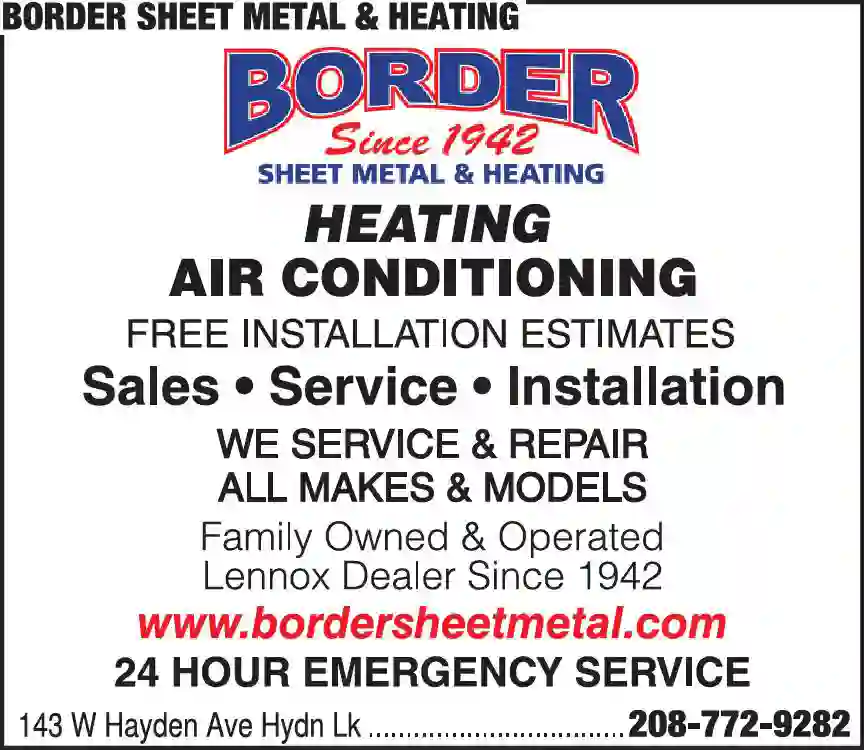 Heating Contractors print ad for Border Sheet Metal & Heating