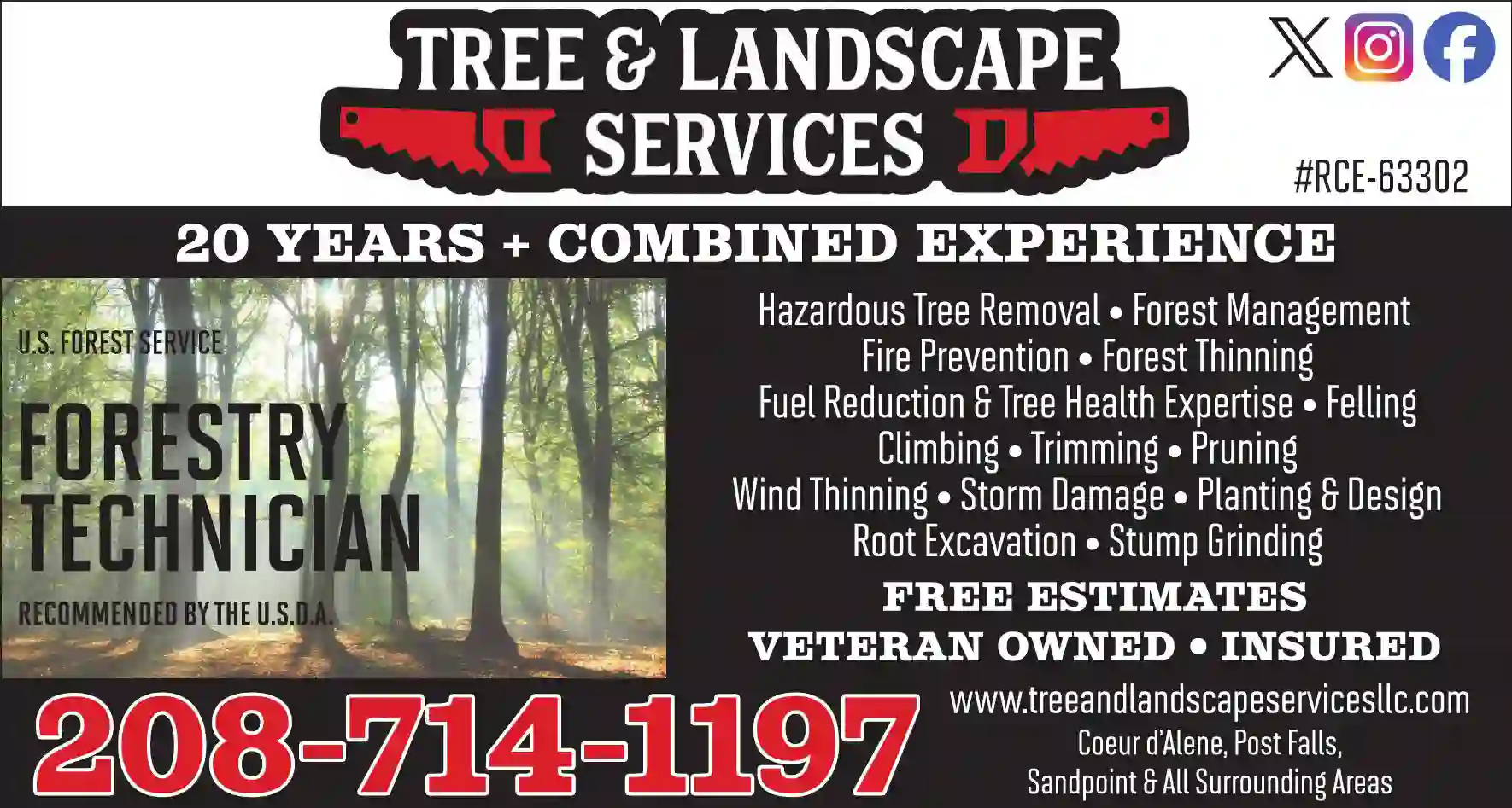 Tree Service print ad for Tree & Landscape Services LLC