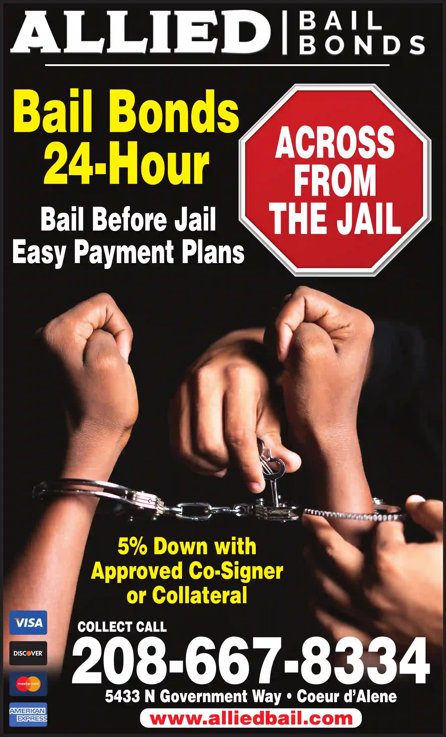 Bail Bonds print ad for Allied Bail Bonds